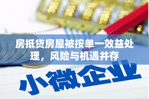 磁县房抵贷房屋被按单一效益处理，风险与机遇并存